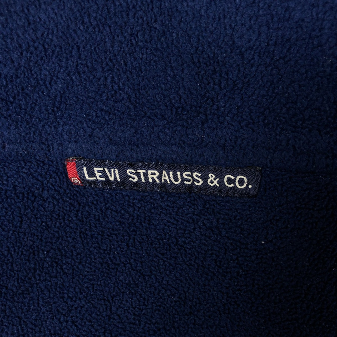 1990'S Vintage Levi's Fleece Jacket, Made in Canada, Men's Size L polyester Navy blue Vintage Second Hand