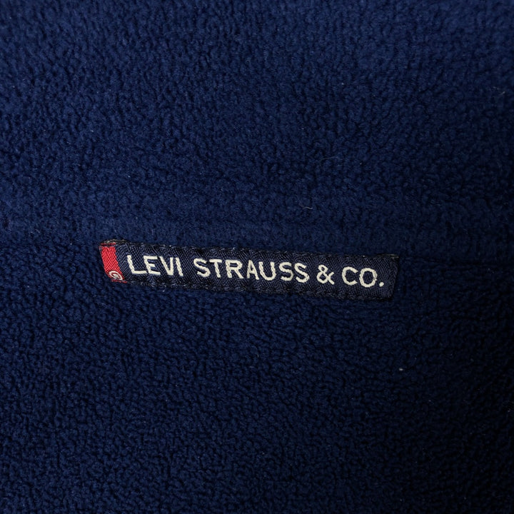 1990'S Vintage Levi's Fleece Jacket, Made in Canada, Men's Size L polyester Navy blue Vintage Second Hand