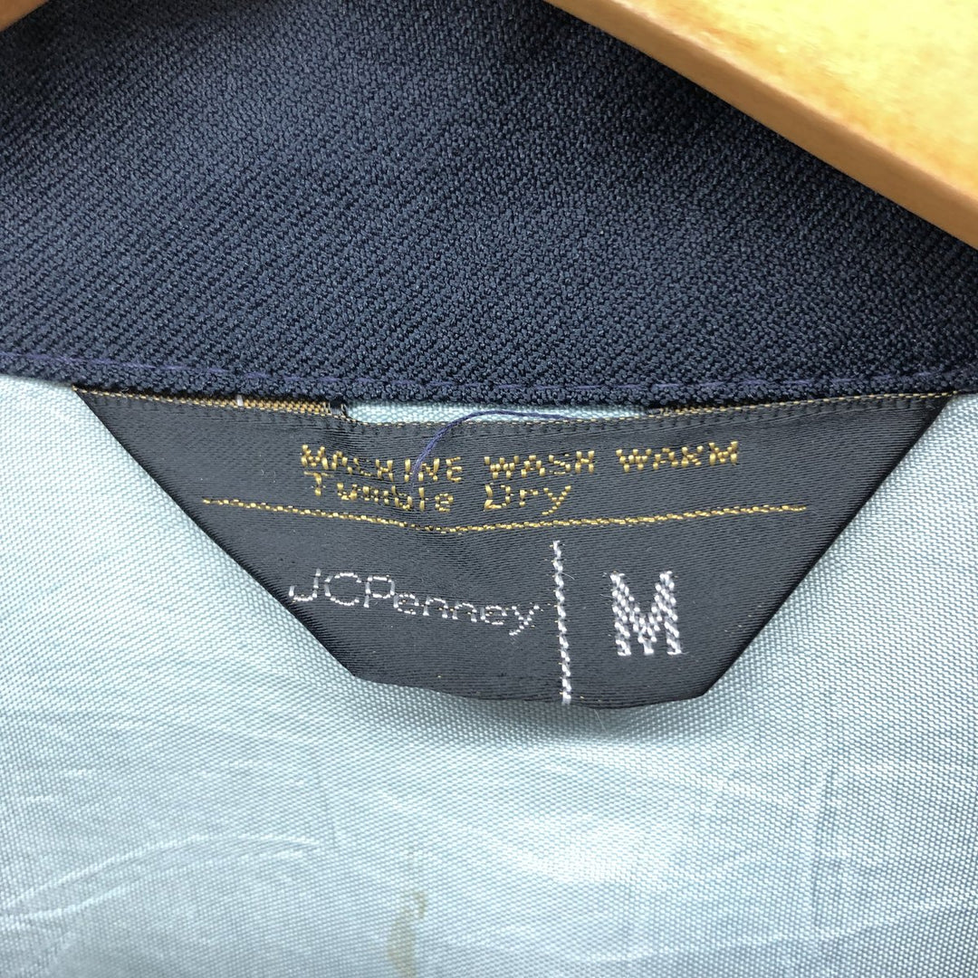 70s~80'S JCPenney long sleeve open collar shirt, box shirt, men's size M, vintage unclear black type Vintage Second Hand