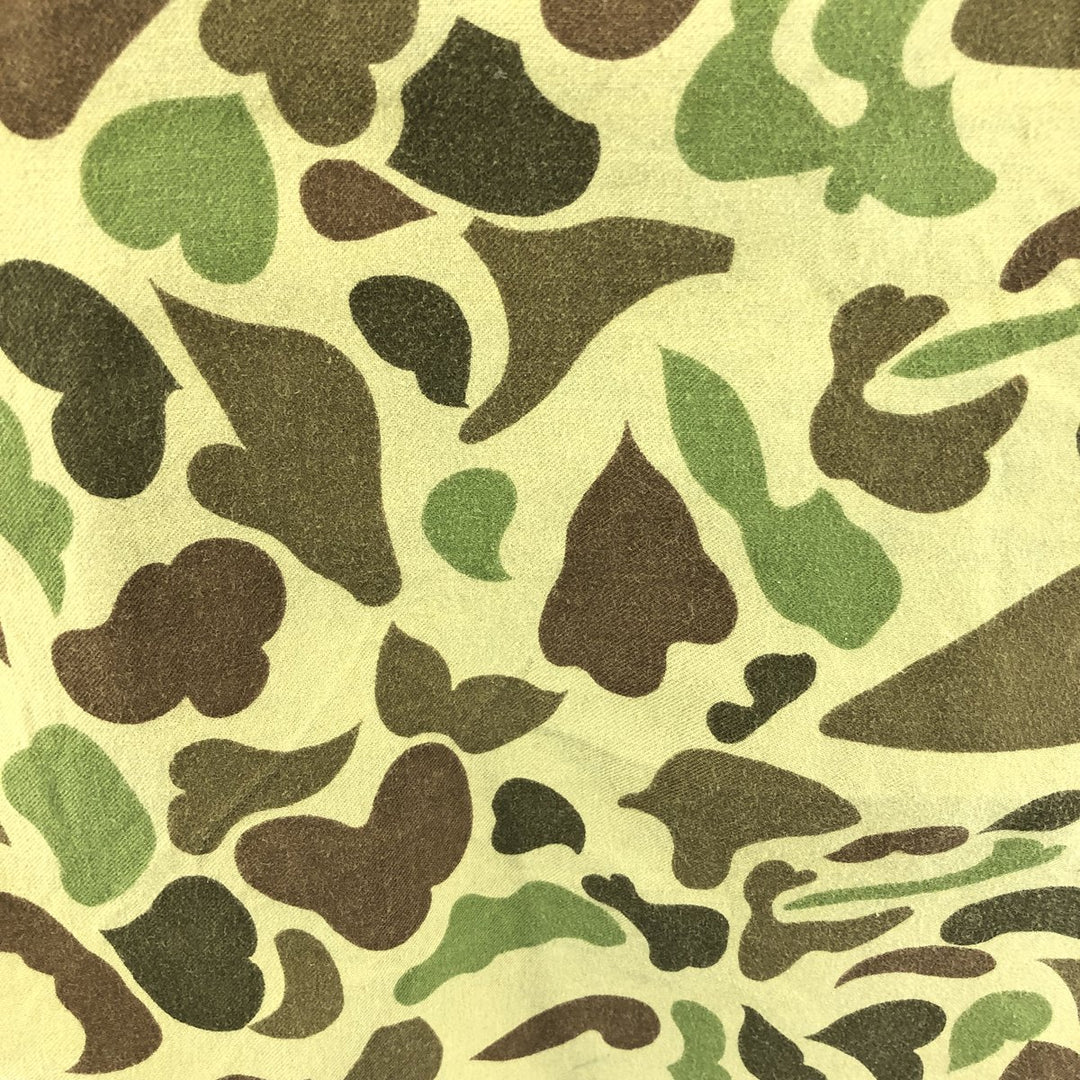 70'S CALIBER Camouflage Pattern Duck Hunter Camo Hunting Jacket Men's XL Vintage cotton Khaki type Vintage Second Hand