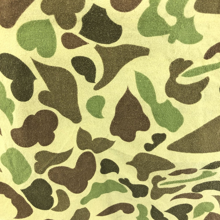 70'S CALIBER Camouflage Pattern Duck Hunter Camo Hunting Jacket Men's XL Vintage cotton Khaki type Vintage Second Hand