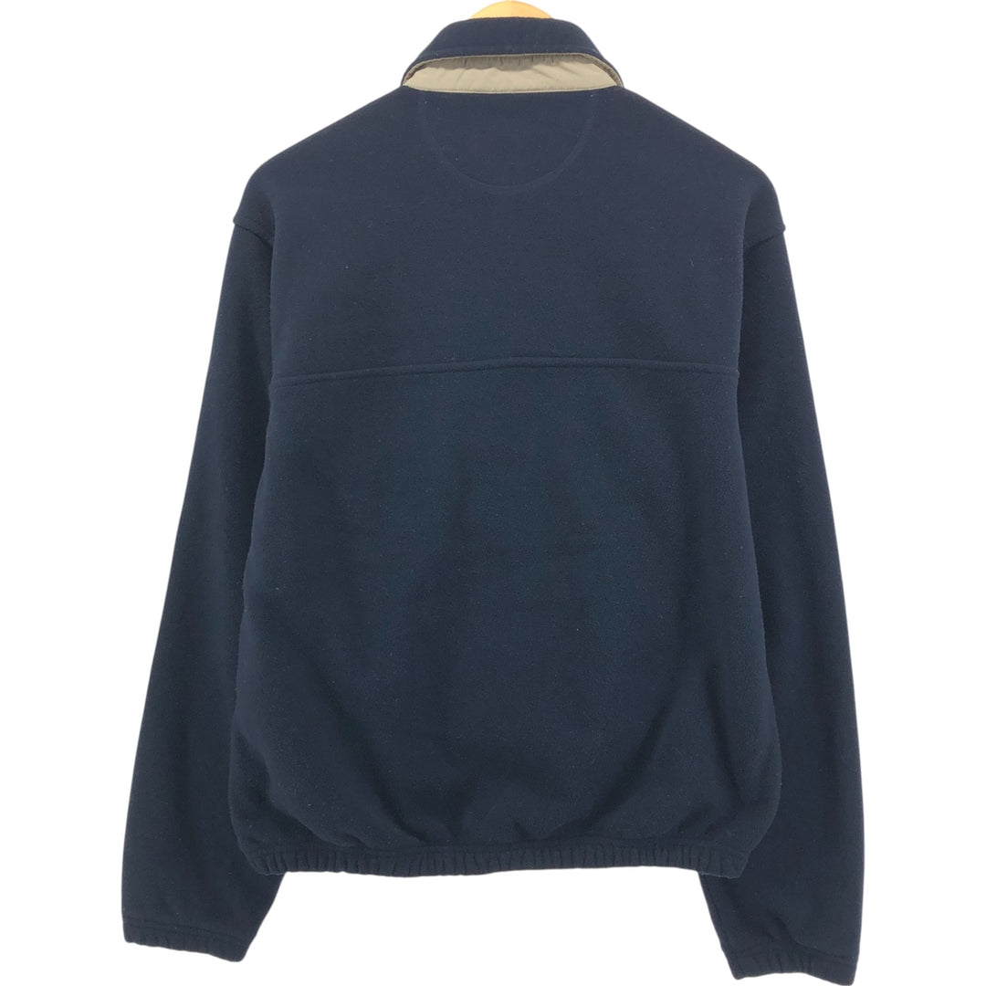 Ralph Lauren CHAPS Swing Top Fleece Jacket, Men's Size Medium polyester navy blue type Vintage Second Hand