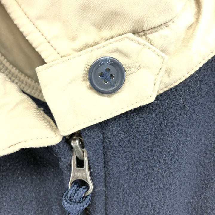 Ralph Lauren CHAPS Swing Top Fleece Jacket, Men's Size Medium polyester navy blue type Vintage Second Hand