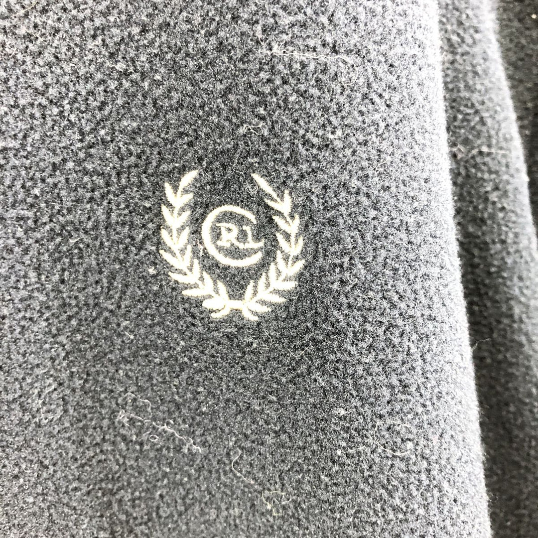 Ralph Lauren CHAPS Swing Top Fleece Jacket, Men's Size Medium polyester navy blue type Vintage Second Hand