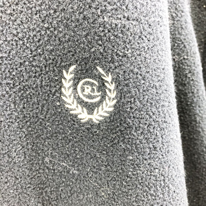 Ralph Lauren CHAPS Swing Top Fleece Jacket, Men's Size Medium polyester navy blue type Vintage Second Hand