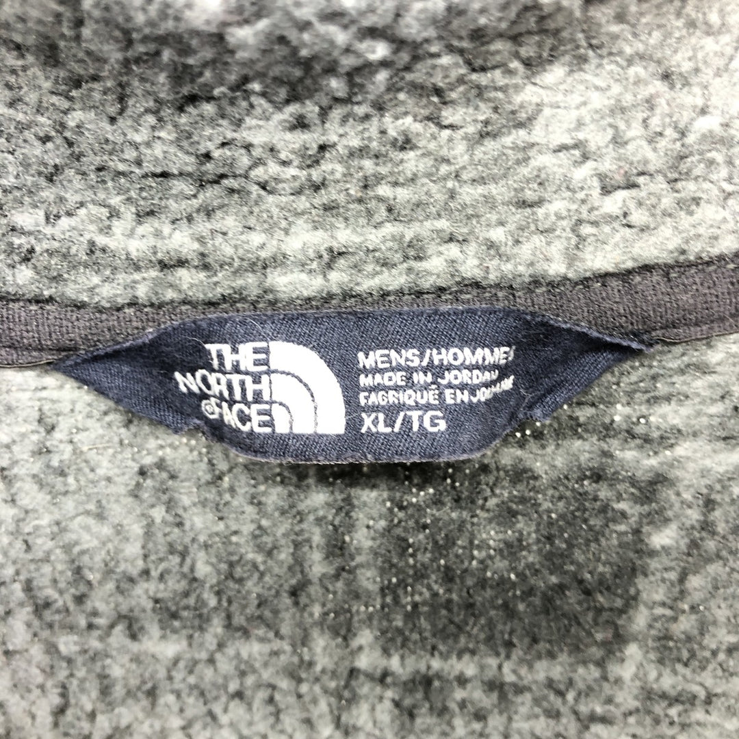 THE NORTH FACE Check Pattern Half-Zip Fleece Pullover, Men's XL polyester gray type Vintage Second Hand