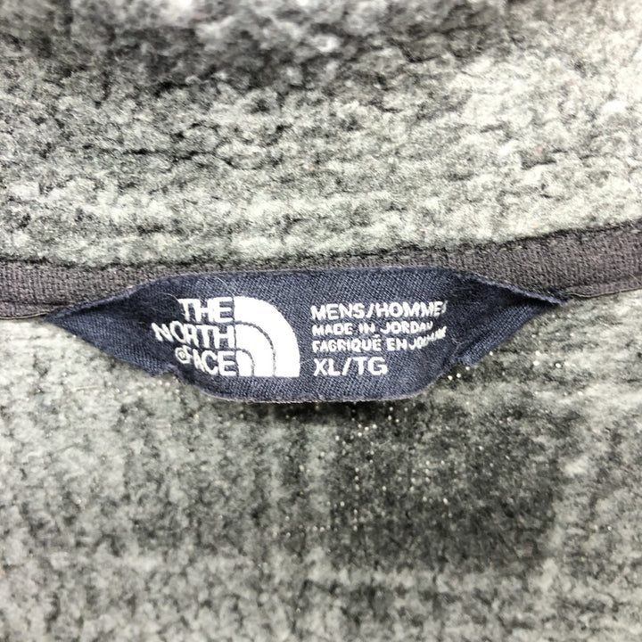 THE NORTH FACE Check Pattern Half-Zip Fleece Pullover, Men's XL polyester gray type Vintage Second Hand