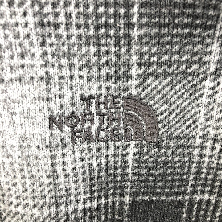 THE NORTH FACE Check Pattern Half-Zip Fleece Pullover, Men's XL polyester gray type Vintage Second Hand