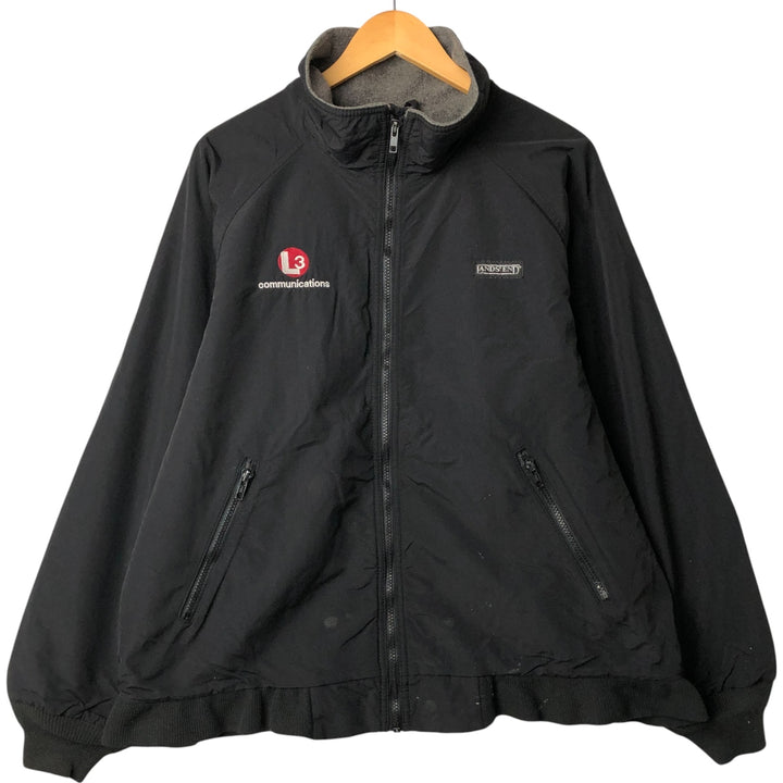 Vintage 90'S Lands' End padded puffer jacket, made in the USA, size L, men's Nylon black type Vintage Second Hand