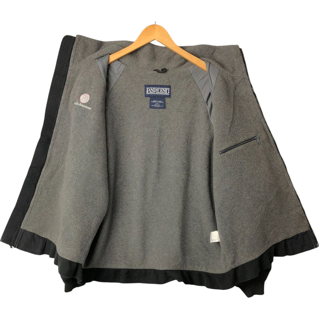 Vintage 90'S Lands' End padded puffer jacket, made in the USA, size L, men's Nylon black type Vintage Second Hand