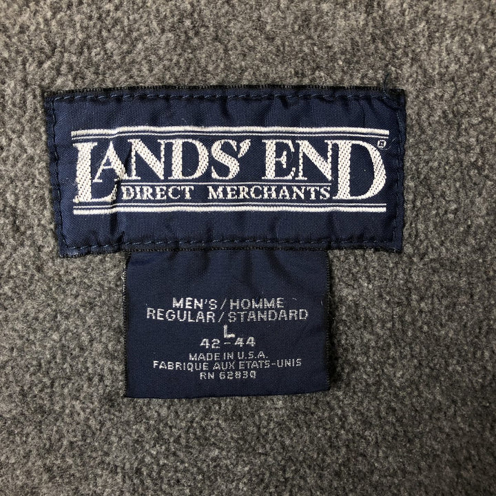 Vintage 90'S Lands' End padded puffer jacket, made in the USA, size L, men's Nylon black type Vintage Second Hand