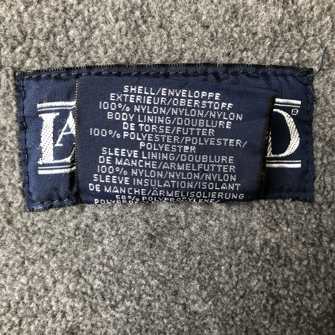 Vintage 90'S Lands' End padded puffer jacket, made in the USA, size L, men's Nylon black type Vintage Second Hand