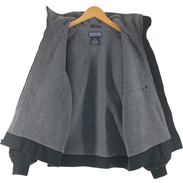 Vintage 80s-90'S Lands' End padded puffer jacket, men's size small Nylon black type Vintage Second Hand