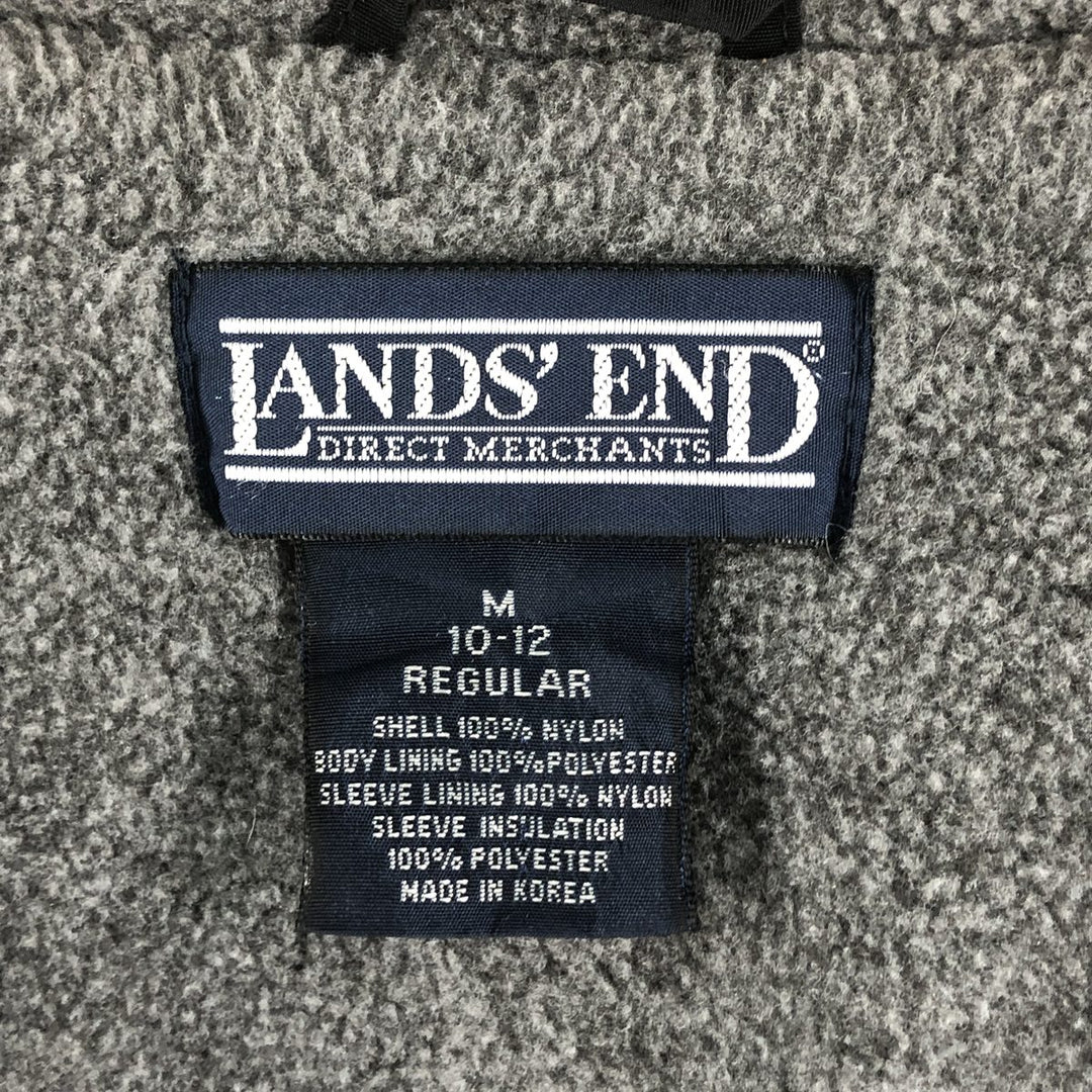 Vintage 80s-90'S Lands' End padded puffer jacket, men's size small Nylon black type Vintage Second Hand