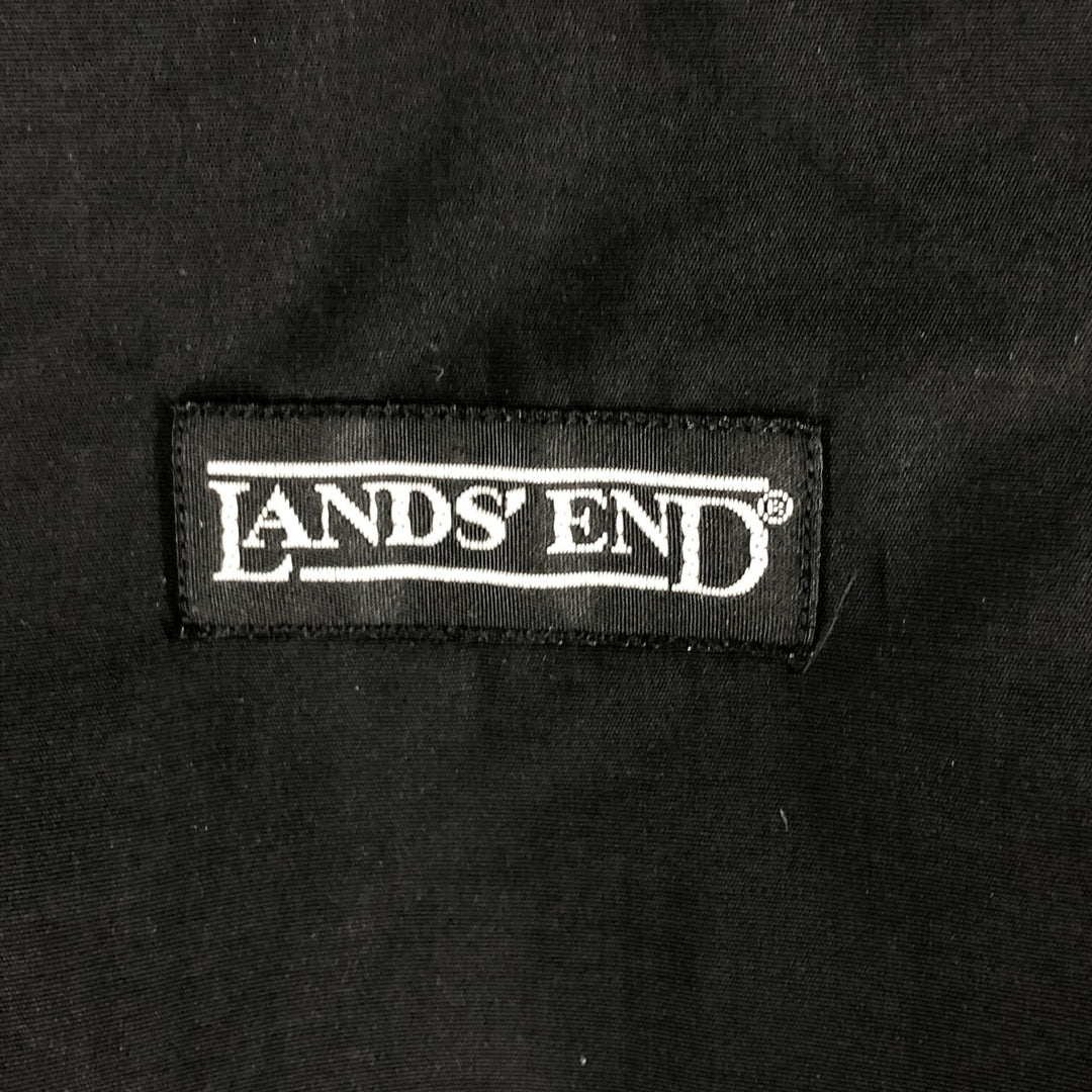 Vintage 80s-90'S Lands' End padded puffer jacket, men's size small Nylon black type Vintage Second Hand