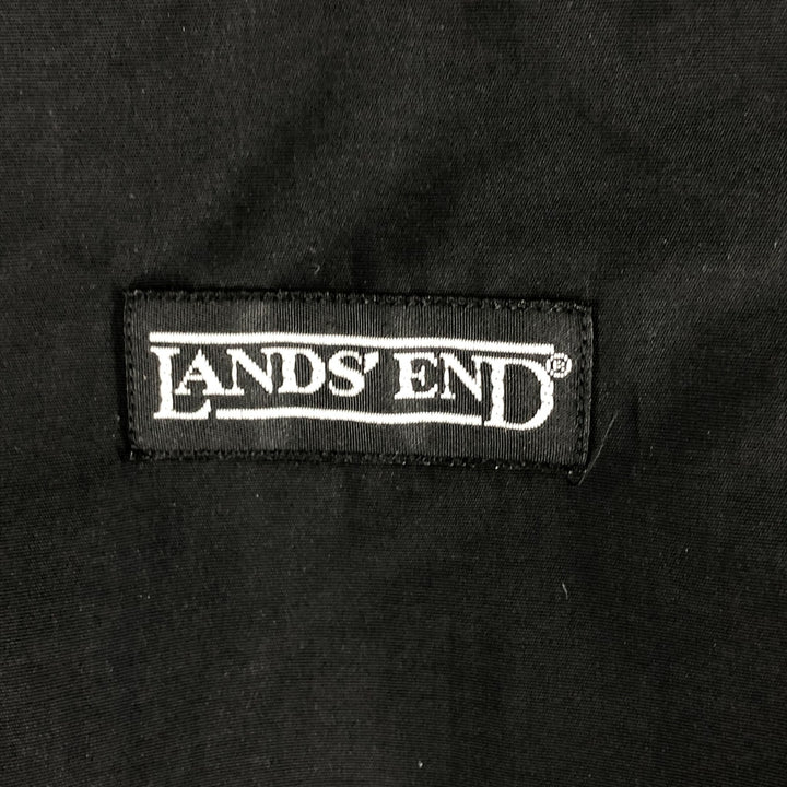 Vintage 80s-90'S Lands' End padded puffer jacket, men's size small Nylon black type Vintage Second Hand