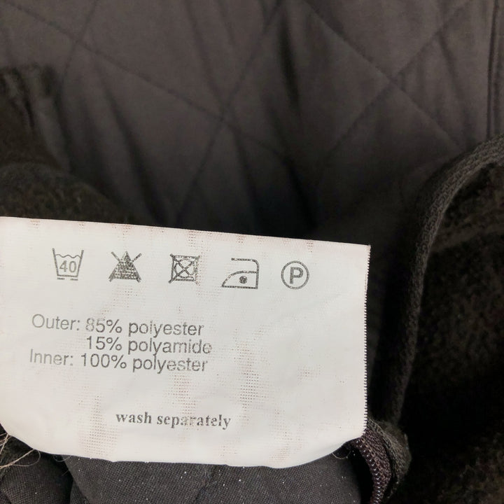 2000s~ Barbour Microfiber Polarquilt Long 3-Warrant Quilted Jacket, Men's Size L polyester brown type Vintage Second Hand