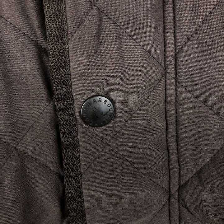 2000s~ Barbour Microfiber Polarquilt Long 3-Warrant Quilted Jacket, Men's Size L polyester brown type Vintage Second Hand