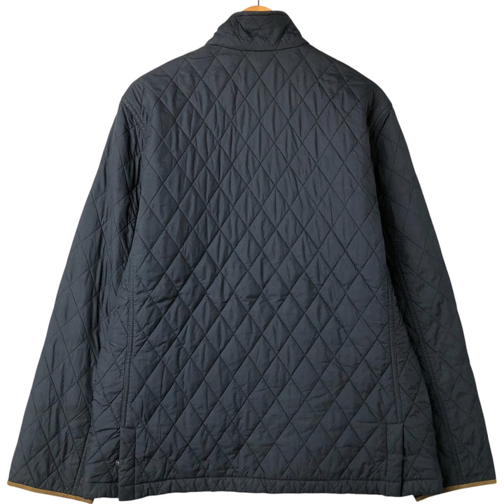 Brooks Brothers Quilted Puffer Jacket, Men's Size L polyester navy blue type Vintage Second Hand
