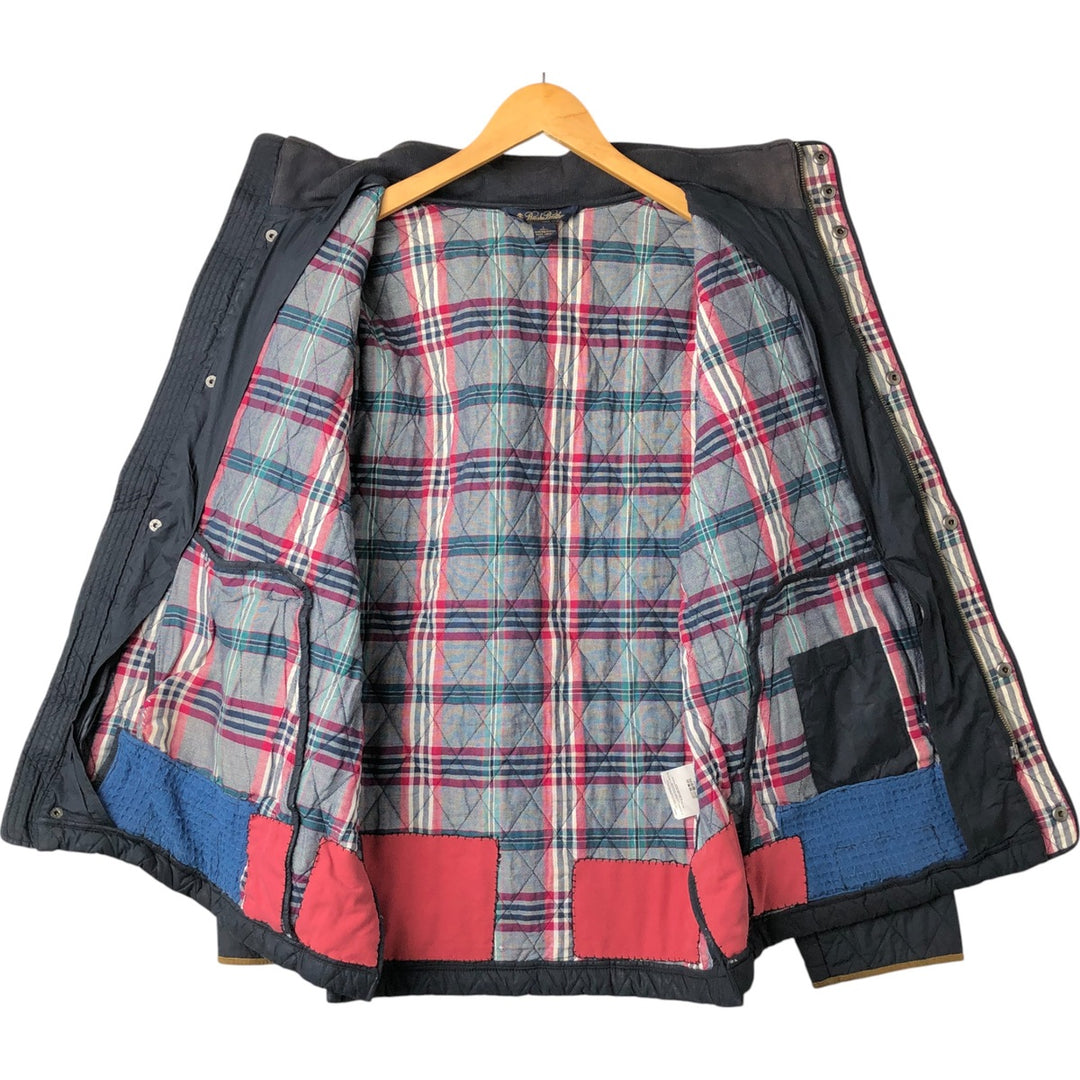 Brooks Brothers Quilted Puffer Jacket, Men's Size L polyester navy blue type Vintage Second Hand