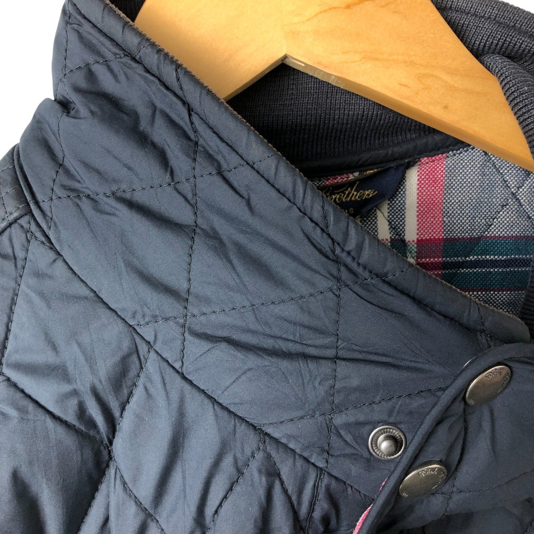 Brooks Brothers Quilted Puffer Jacket, Men's Size L polyester navy blue type Vintage Second Hand