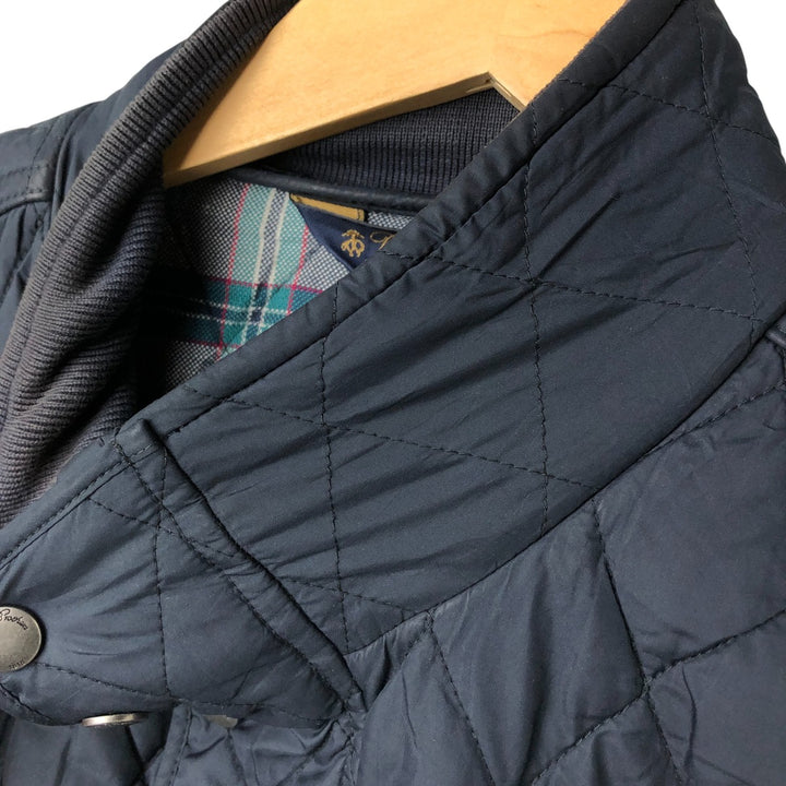 Brooks Brothers Quilted Puffer Jacket, Men's Size L polyester navy blue type Vintage Second Hand