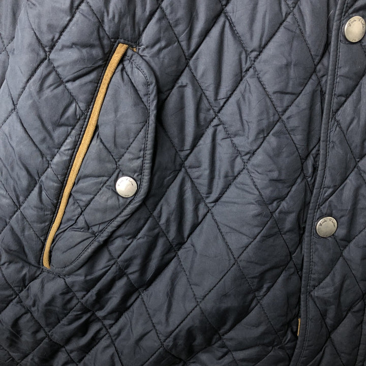 Brooks Brothers Quilted Puffer Jacket, Men's Size L polyester navy blue type Vintage Second Hand