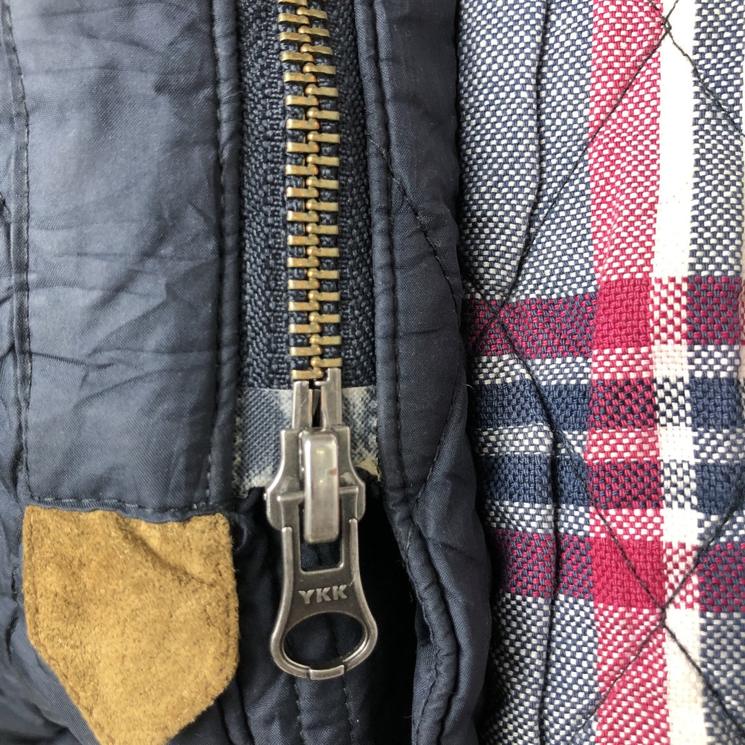 Brooks Brothers Quilted Puffer Jacket, Men's Size L polyester navy blue type Vintage Second Hand