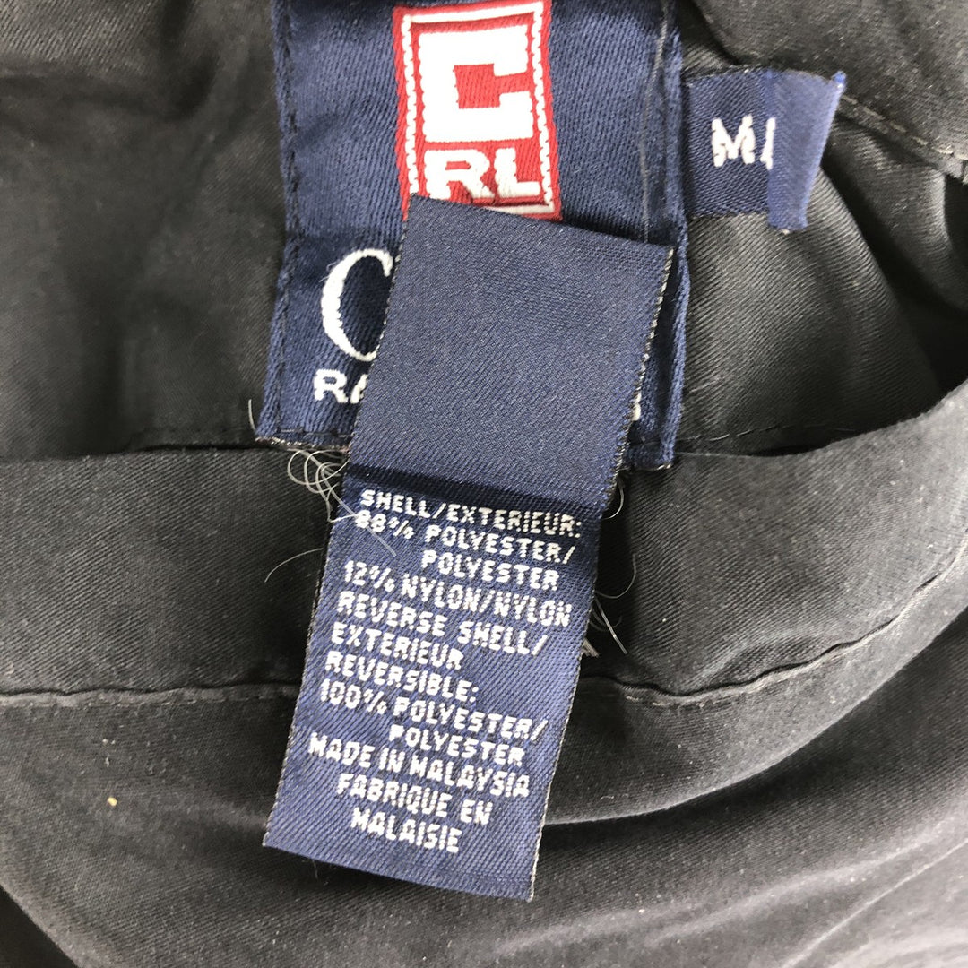 Ralph Lauren CHAPS Chaps with back logo, reversible fleece and windbreaker, men's size M polyester black type Vintage Second Hand