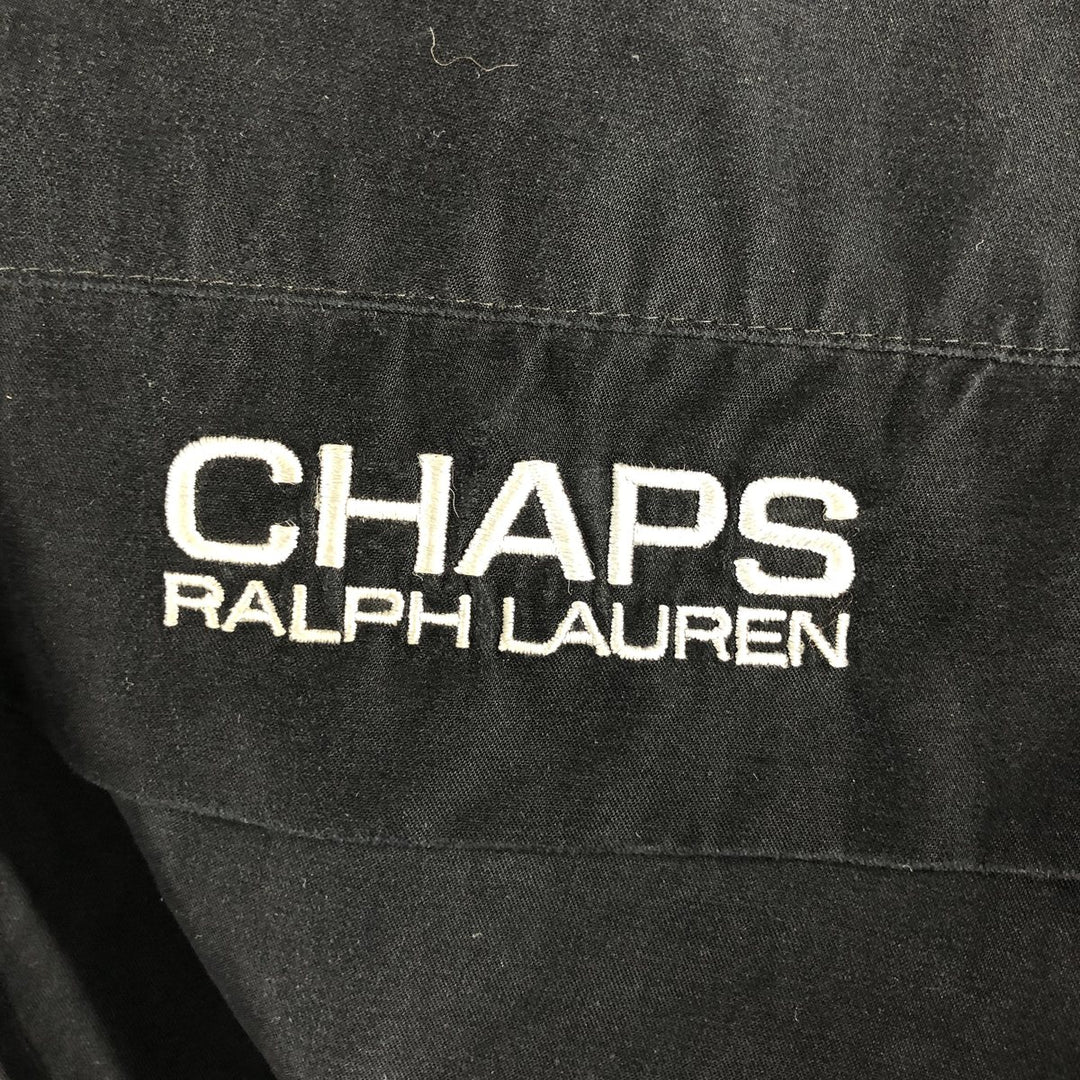 Ralph Lauren CHAPS Chaps with back logo, reversible fleece and windbreaker, men's size M polyester black type Vintage Second Hand