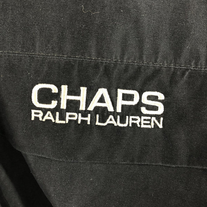 Ralph Lauren CHAPS Chaps with back logo, reversible fleece and windbreaker, men's size M polyester black type Vintage Second Hand