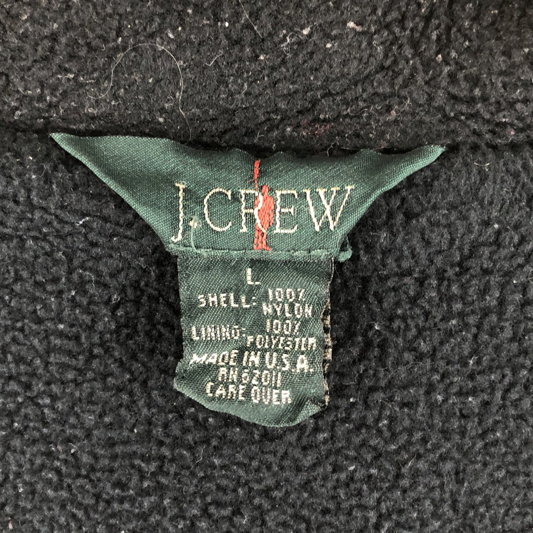 Vintage 90'S J.Crew nylon jacket, made in the USA, size L, men's Nylon black type Vintage Second Hand