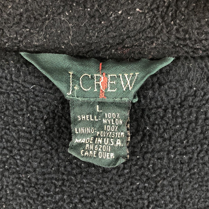 Vintage 90'S J.Crew nylon jacket, made in the USA, size L, men's Nylon black type Vintage Second Hand