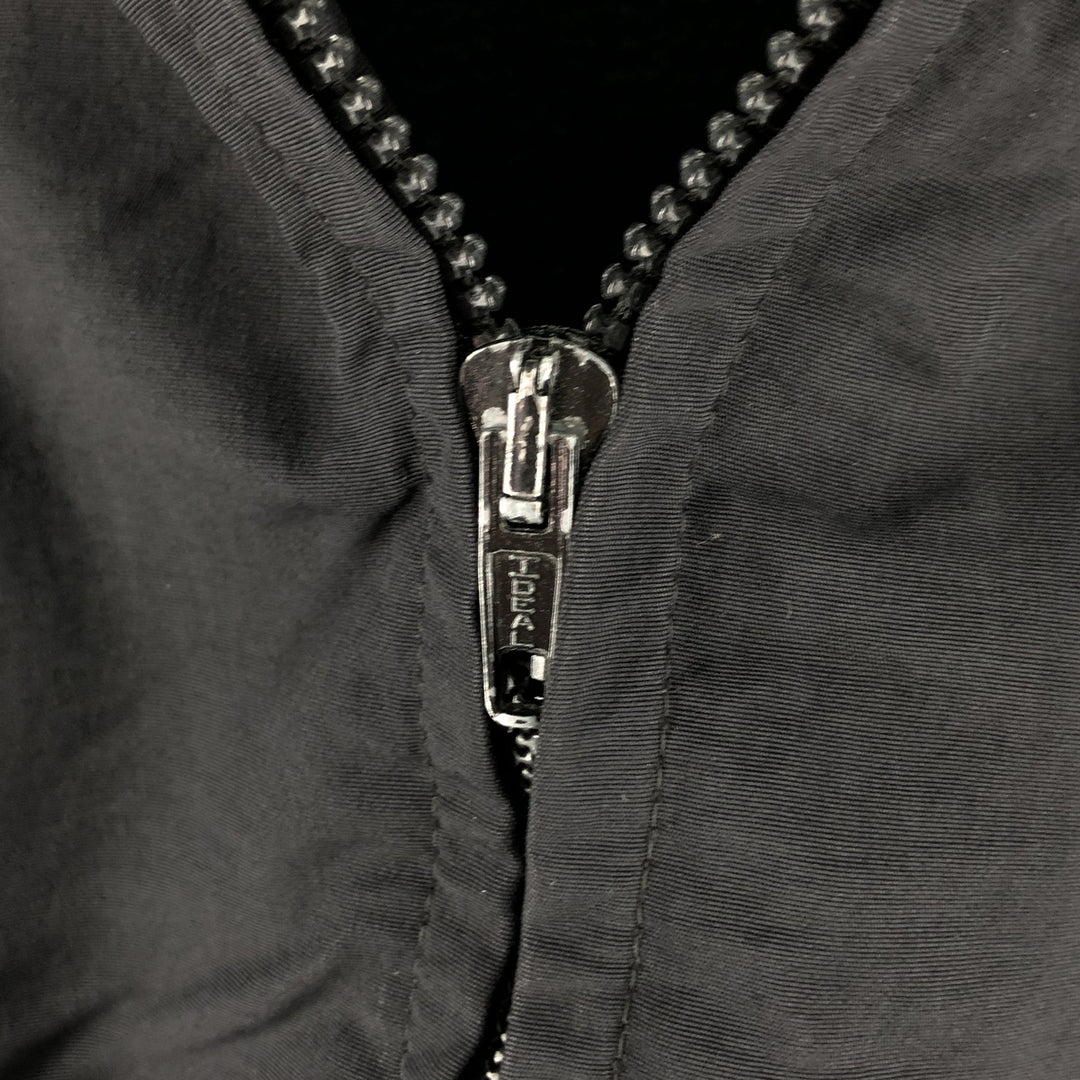 Vintage 90'S J.Crew nylon jacket, made in the USA, size L, men's Nylon black type Vintage Second Hand