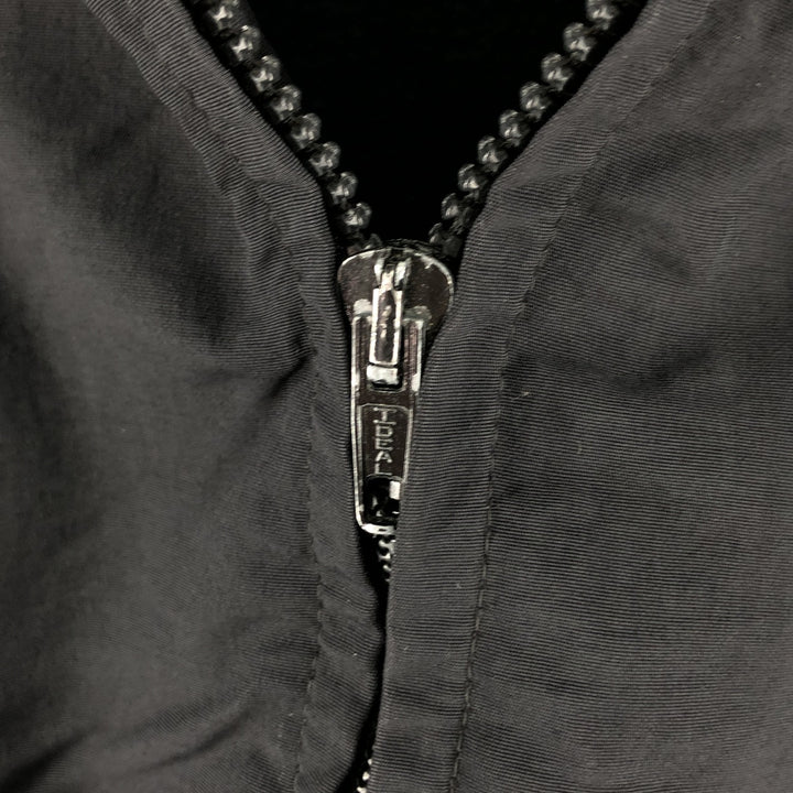 Vintage 90'S J.Crew nylon jacket, made in the USA, size L, men's Nylon black type Vintage Second Hand