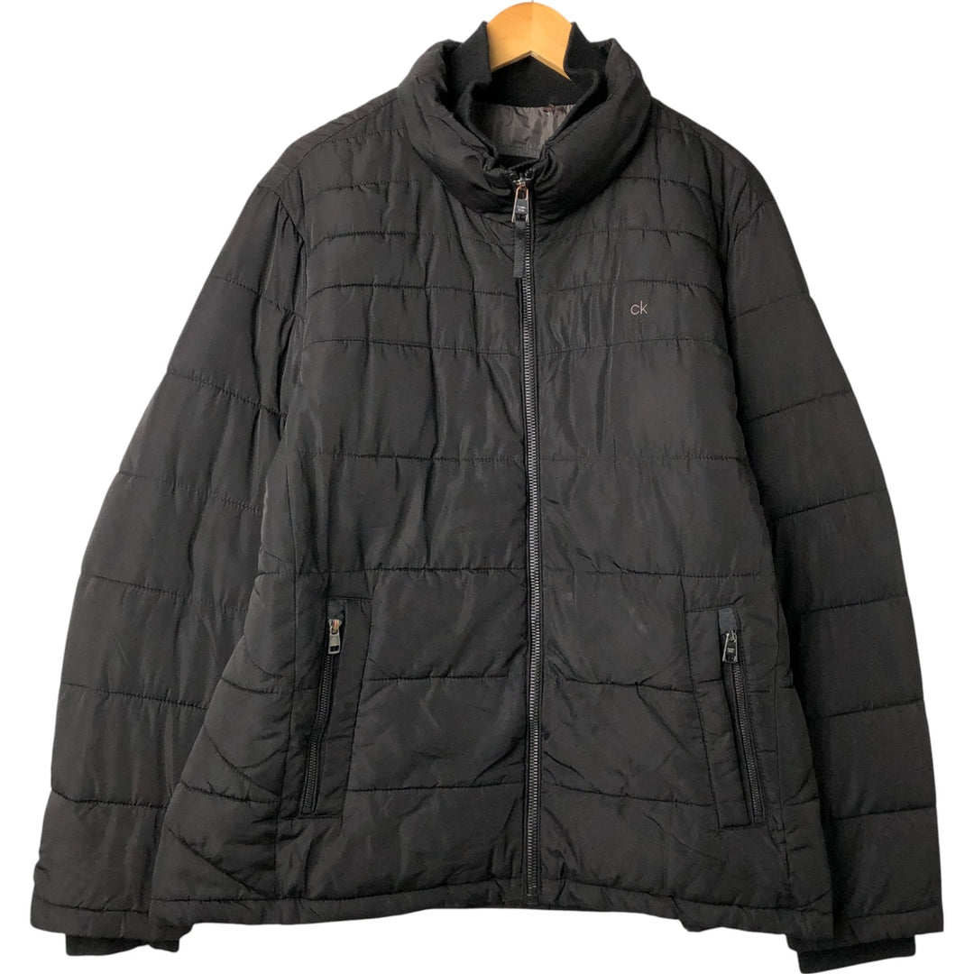 Calvin Klein padded puffer jacket, men's size L polyester black type Vintage Second Hand