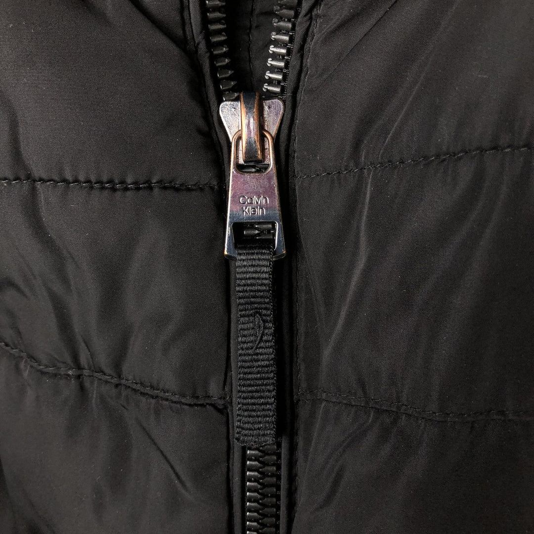 Calvin Klein padded puffer jacket, men's size L polyester black type Vintage Second Hand