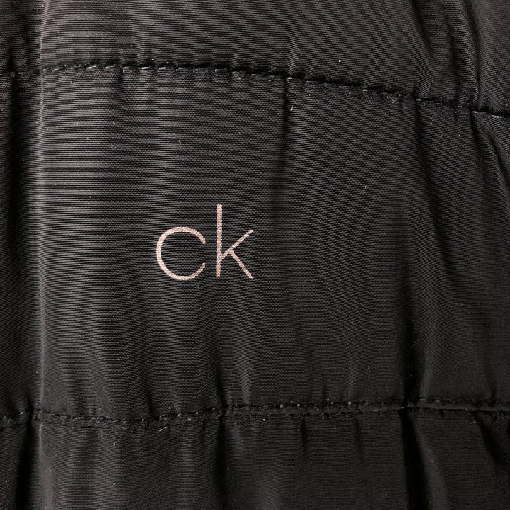 Calvin Klein padded puffer jacket, men's size L polyester black type Vintage Second Hand