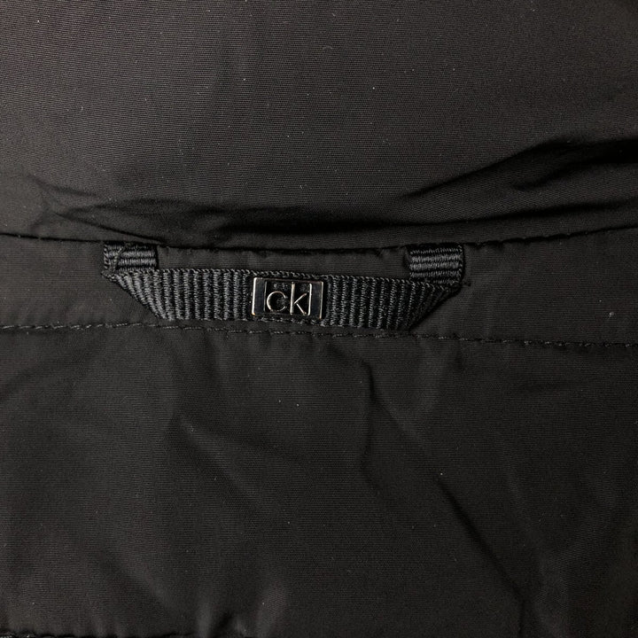 Calvin Klein padded puffer jacket, men's size L polyester black type Vintage Second Hand