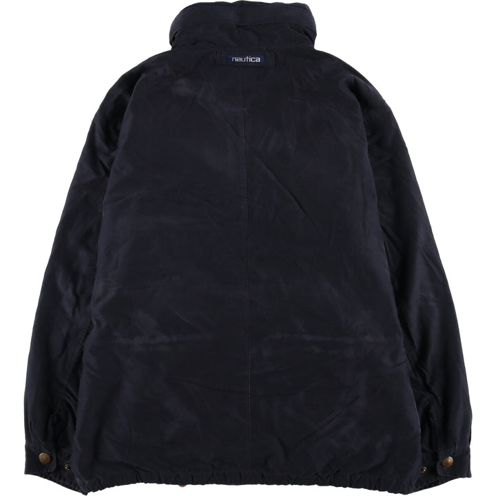 90'S Nautica puffer jacket, men's size L, vintage Nylon navy blue type Vintage Second Hand