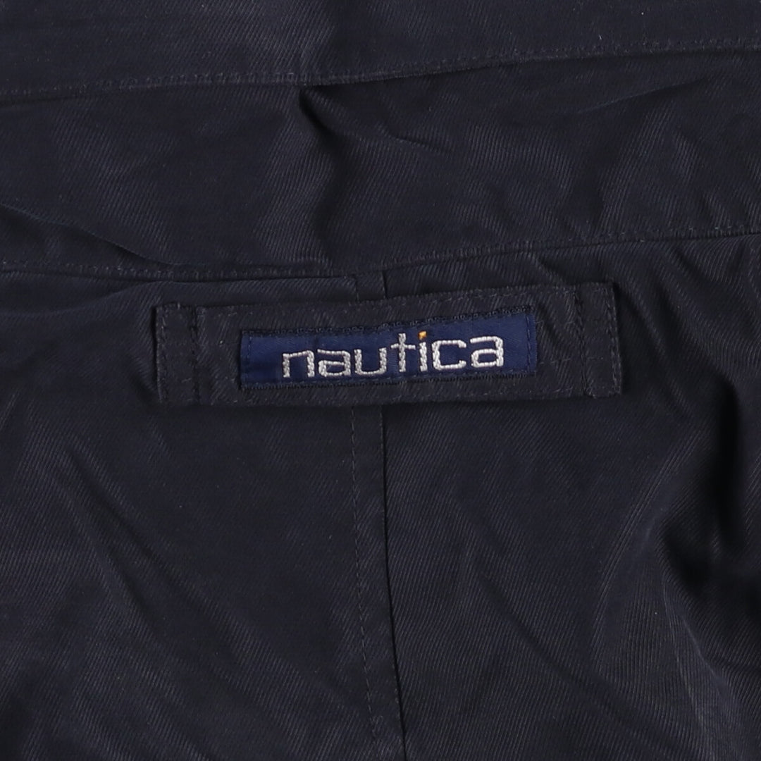 90'S Nautica puffer jacket, men's size L, vintage Nylon navy blue type Vintage Second Hand