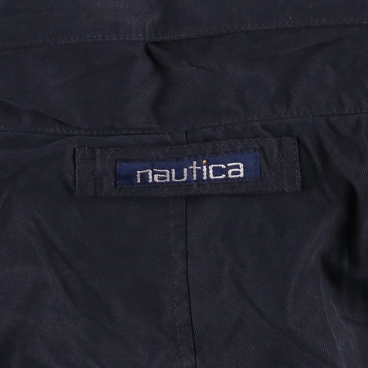 90'S Nautica puffer jacket, men's size L, vintage Nylon navy blue type Vintage Second Hand
