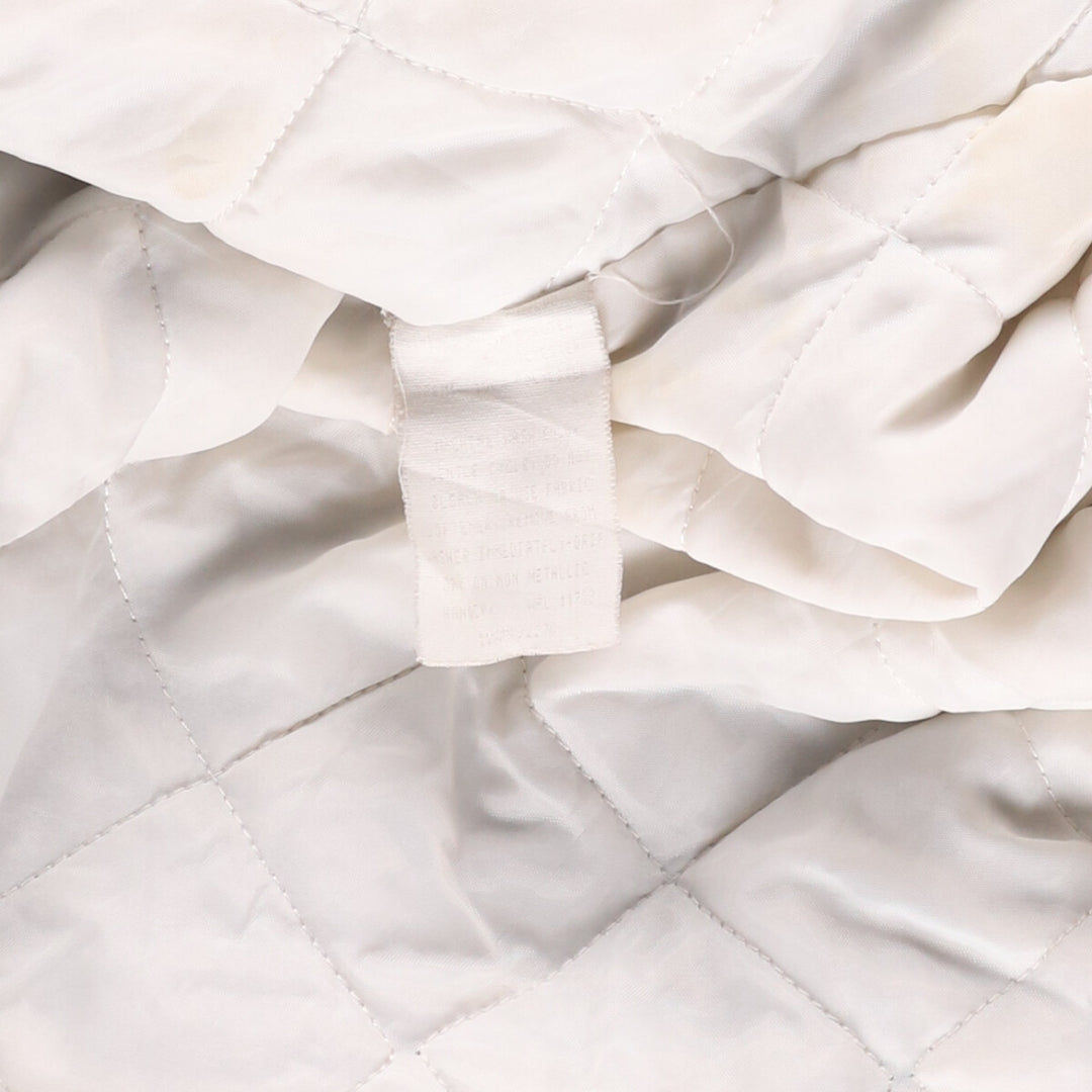 Vintage 1970'S Holloway padded nylon varsity jacket, award jacket, men's size XL Nylon black type Vintage Second Hand