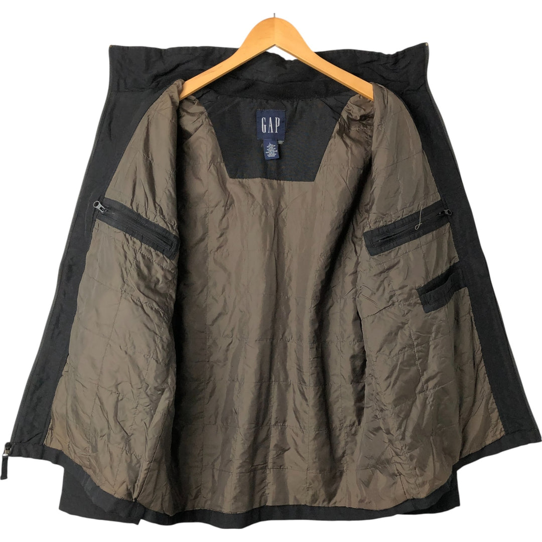 90'S GAP Vintage Padded Puffer Jacket, Men's Size L Nylon black type Vintage Second Hand