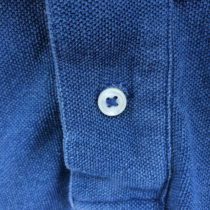 Ralph Lauren POLO RALPH LAUREN SLIM FIT short sleeve polo shirt, men's size M cotton Navy blue Vintage Second Hand