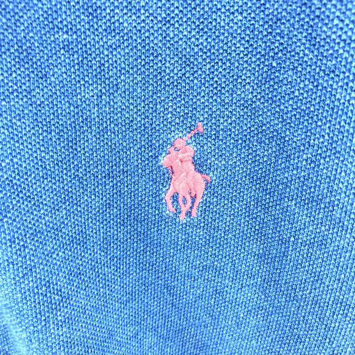 Ralph Lauren POLO RALPH LAUREN SLIM FIT short sleeve polo shirt, men's size M cotton Navy blue Vintage Second Hand