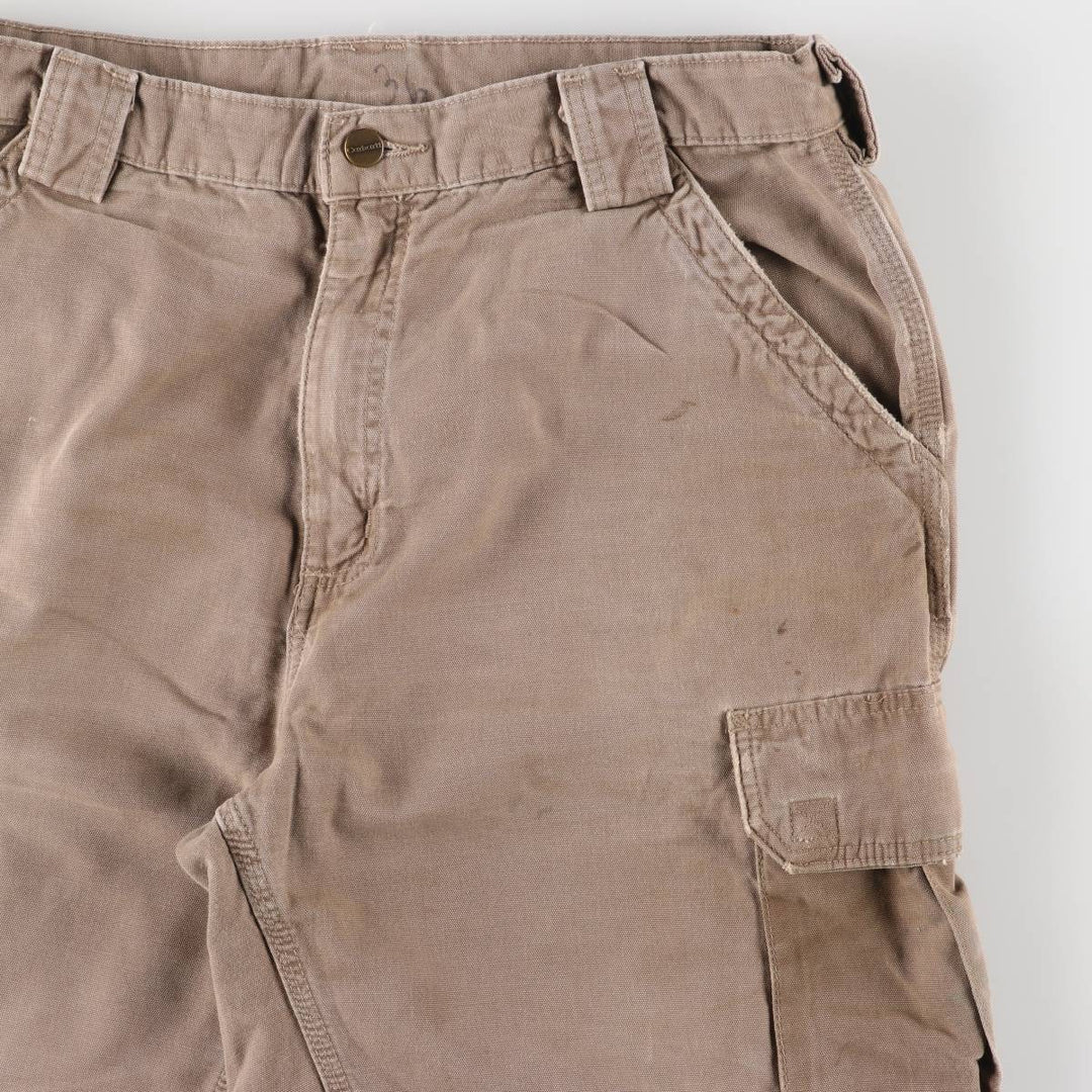 00'S Carhartt Duck Painter Shorts, Men's, W36 cotton Khaki type beige Vintage Second Hand