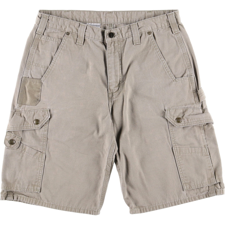 Carhartt Relaxed Fit Ripstop Cargo Shorts, Men's, W33 equivalent cotton Beige type Vintage Second Hand