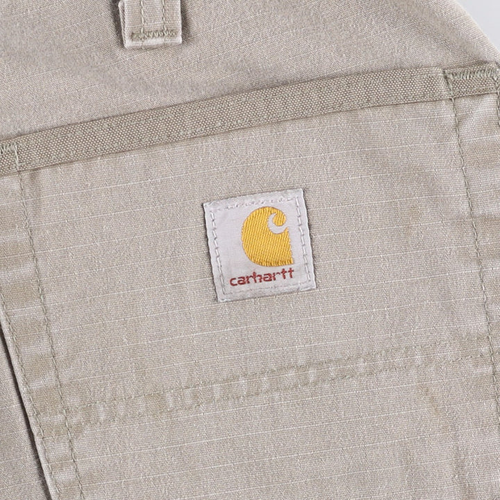 Carhartt Relaxed Fit Ripstop Cargo Shorts, Men's, W33 equivalent cotton Beige type Vintage Second Hand