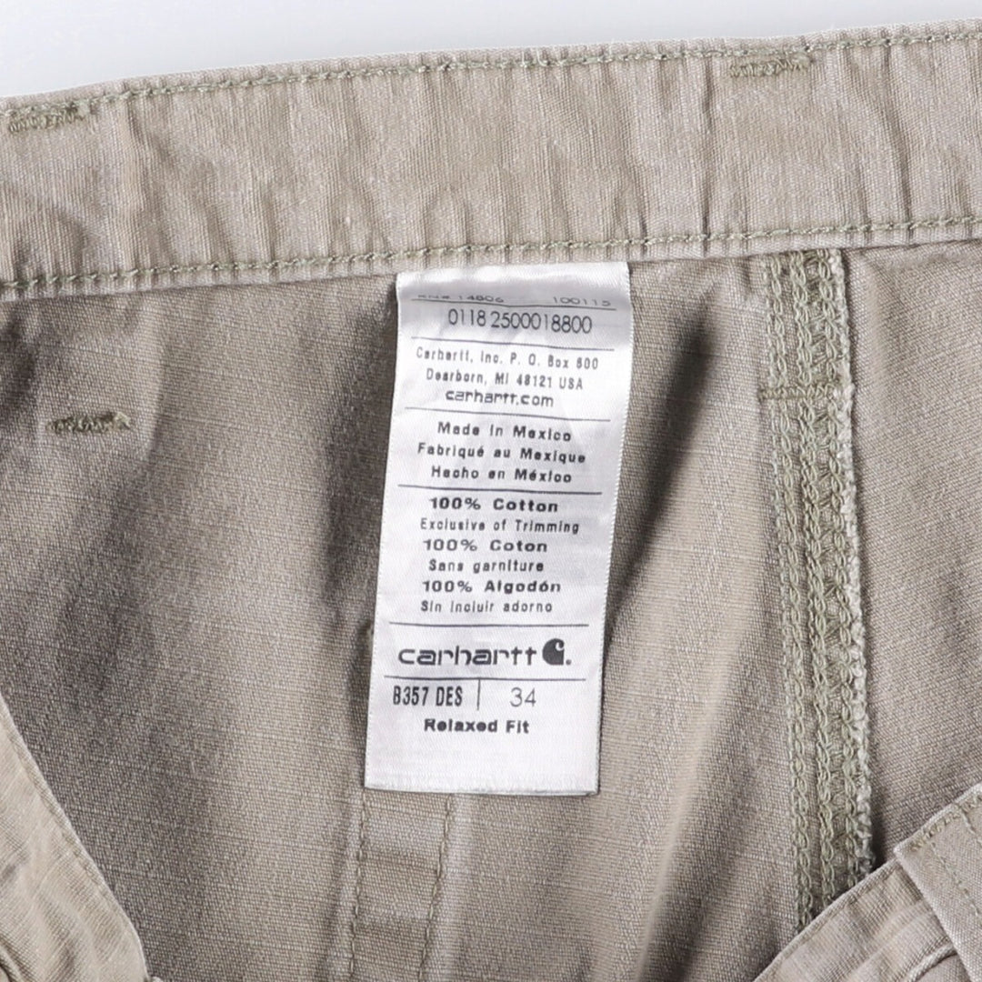 Carhartt Relaxed Fit Ripstop Cargo Shorts, Men's, W33 equivalent cotton Beige type Vintage Second Hand